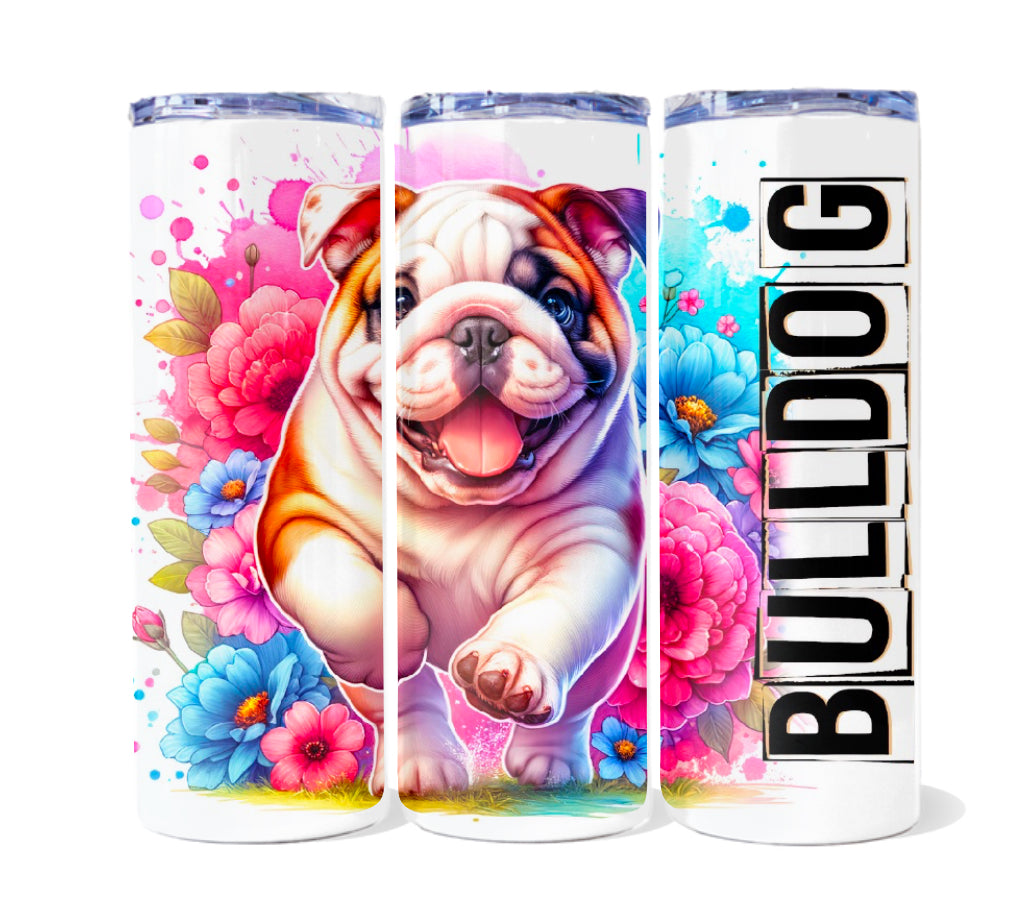 Pups floral 20 oz tumblers
