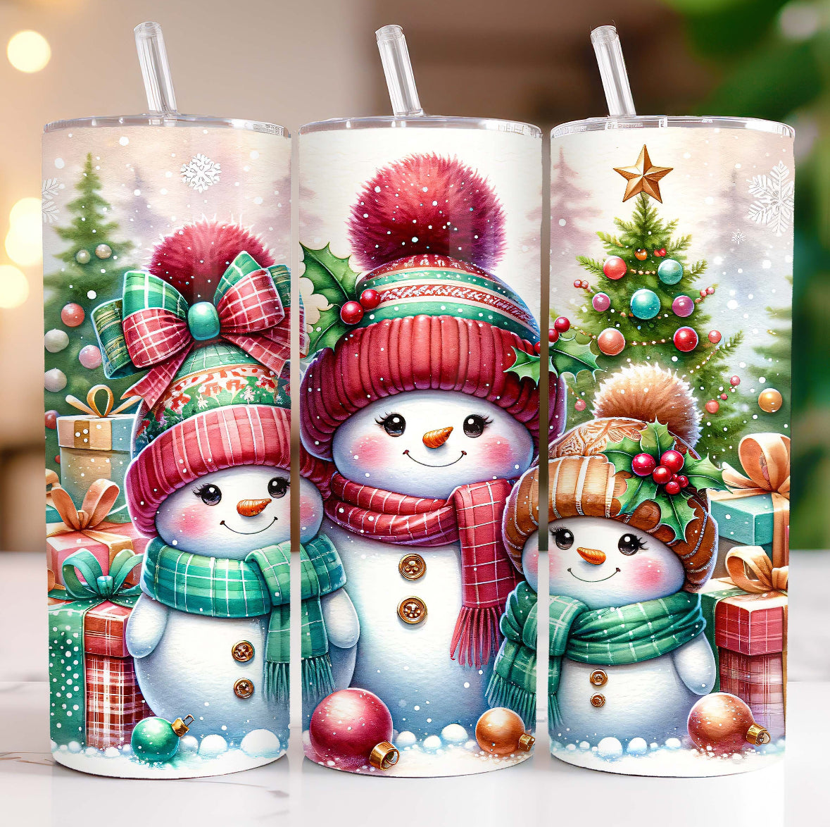 Snowman Besties 20 oz tumbler