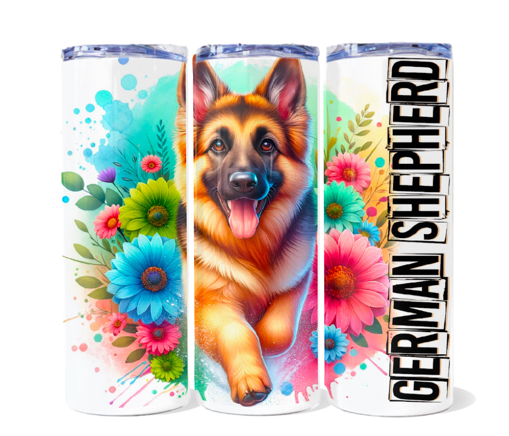 Pups floral 20 oz tumblers