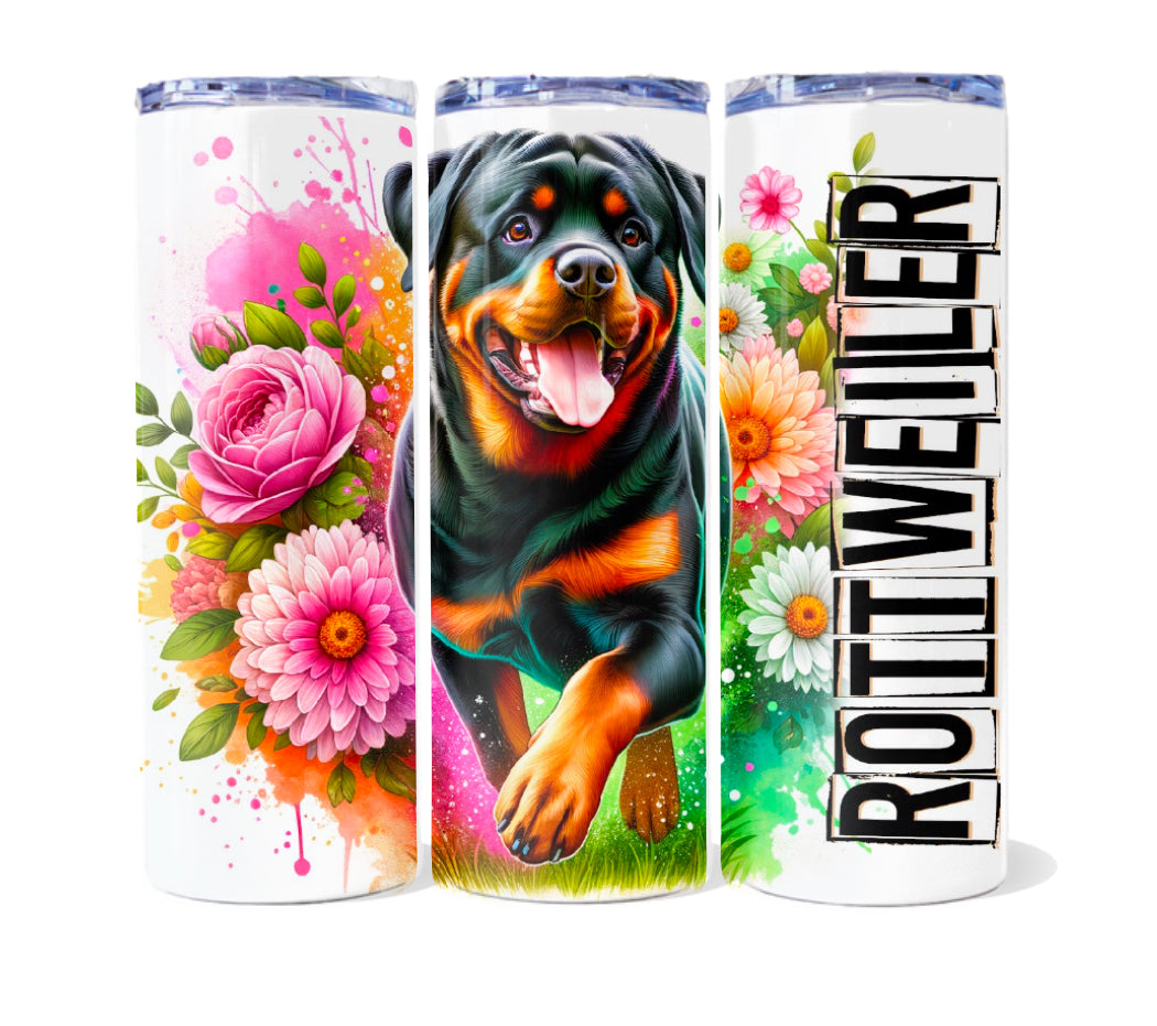 Pups floral 20 oz tumblers
