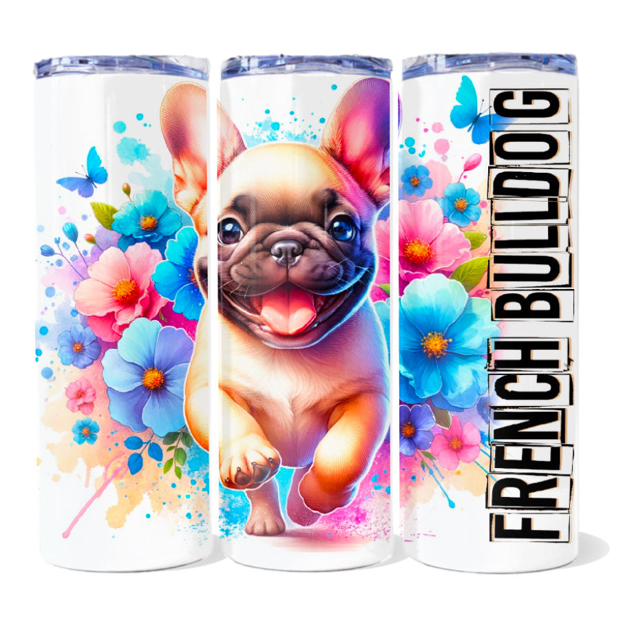 Pups floral 20 oz tumblers