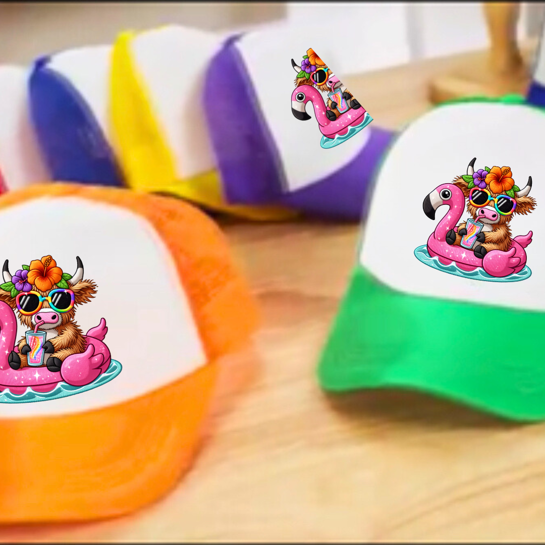 Summer cow print cap