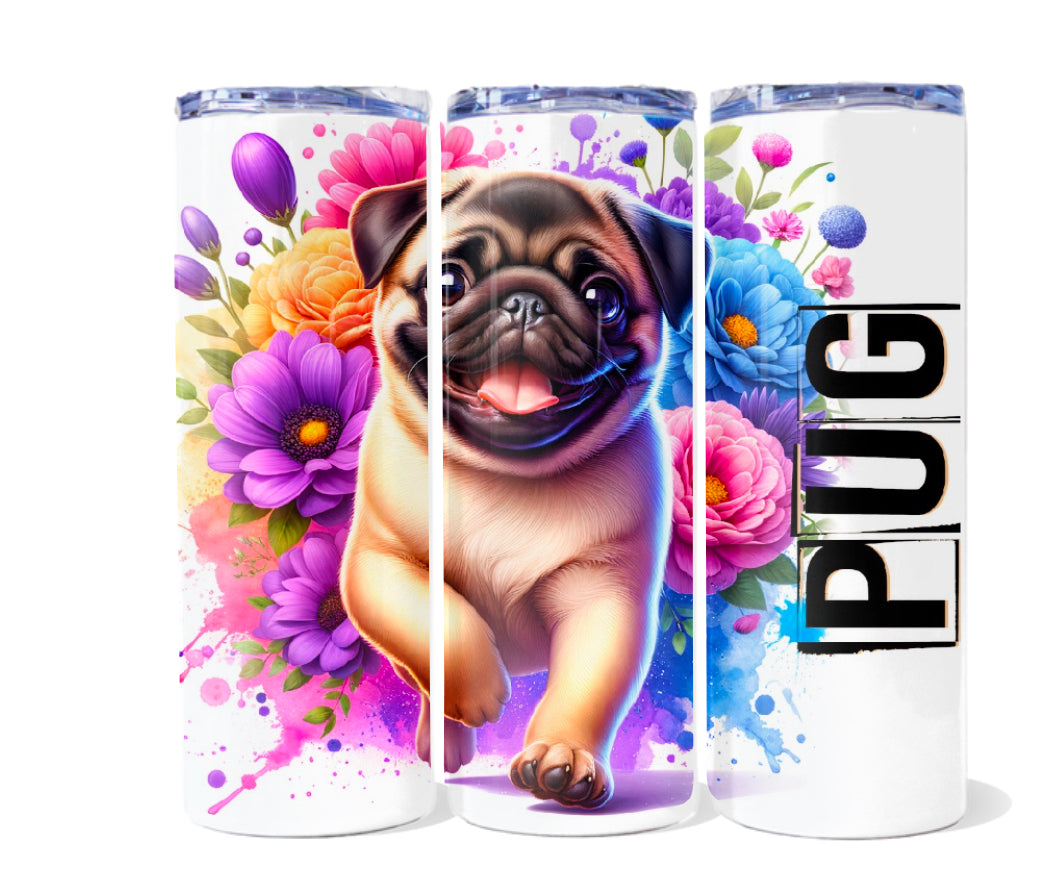Pups floral 20 oz tumblers