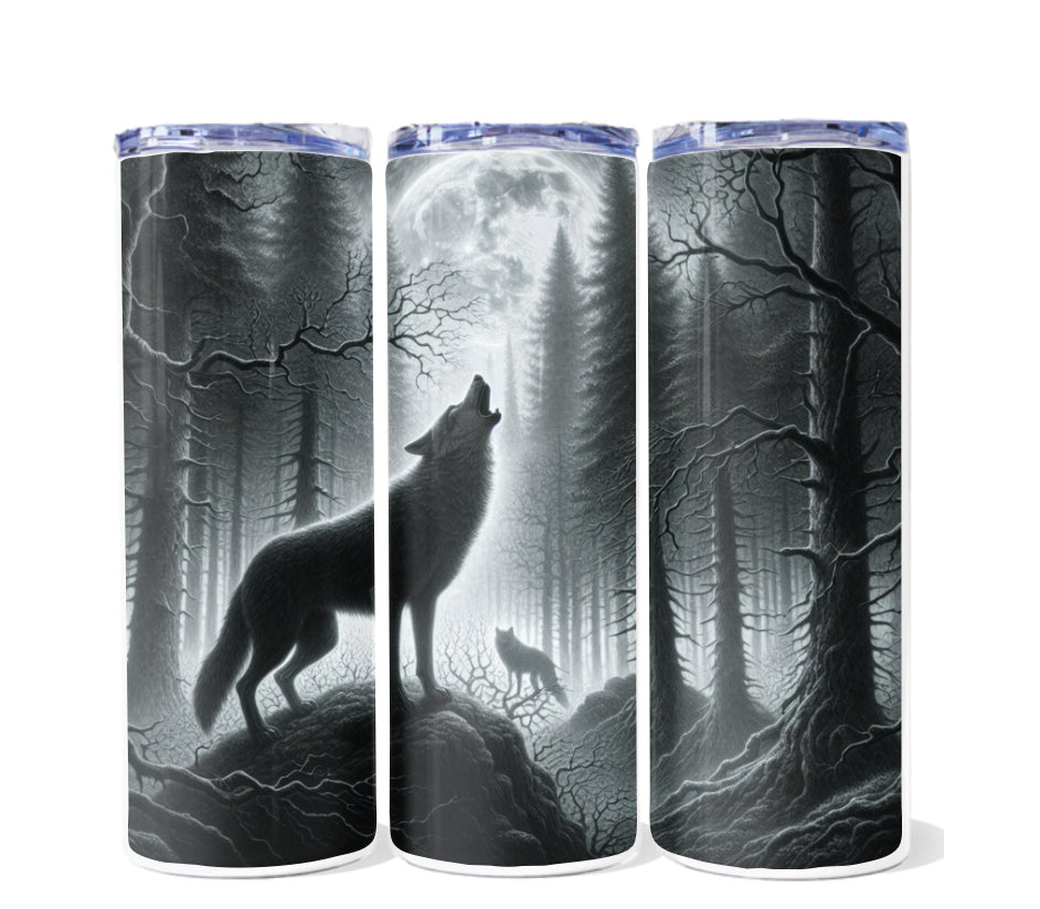 Wolf design 20 oz tumblers