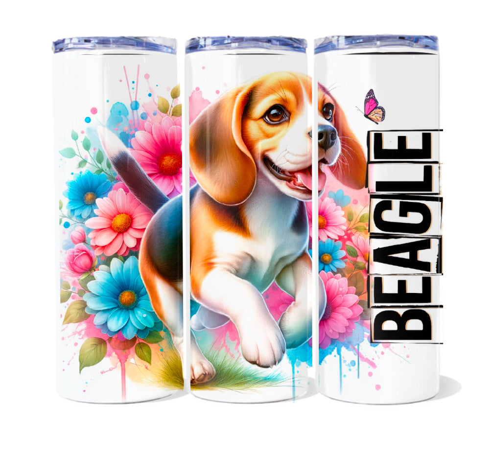 Pups floral 20 oz tumblers