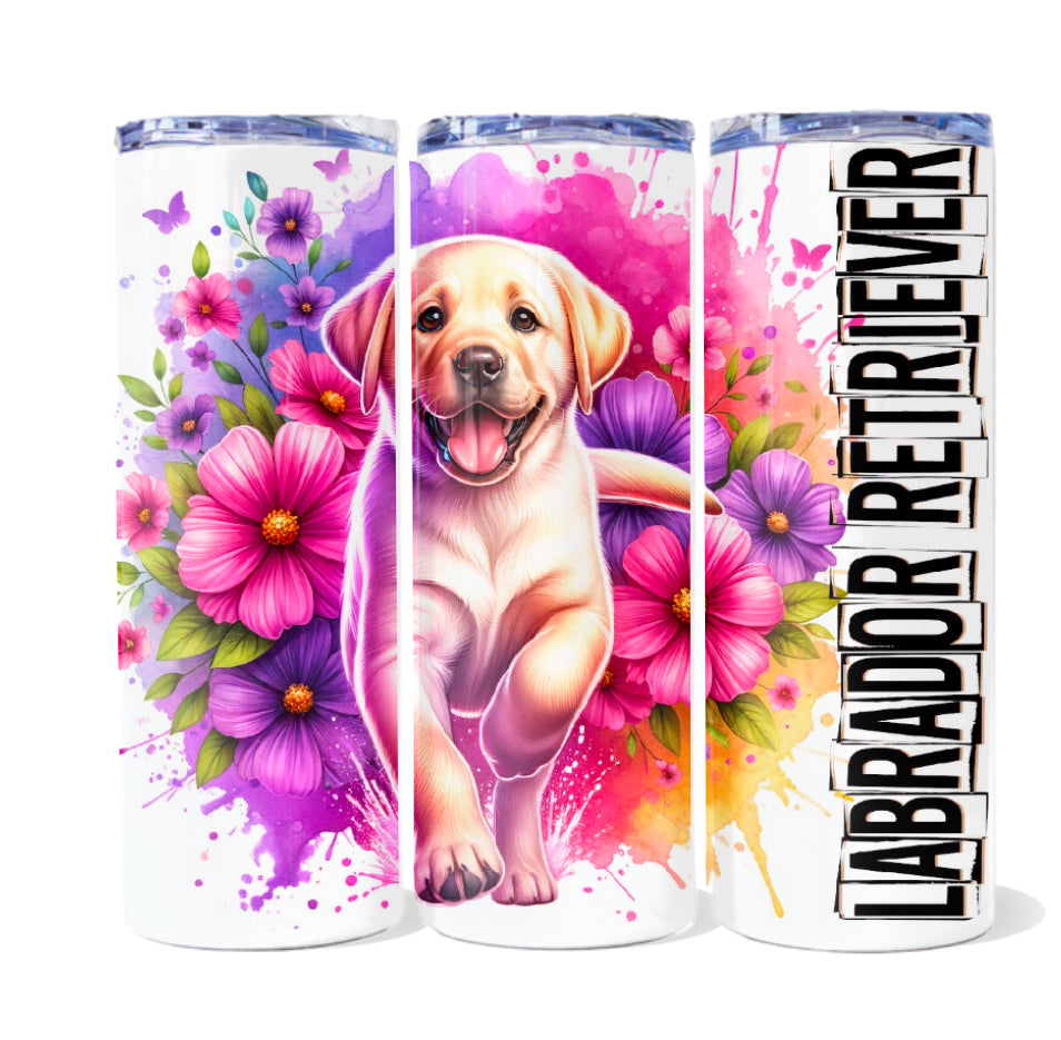 Pups floral 20 oz tumblers