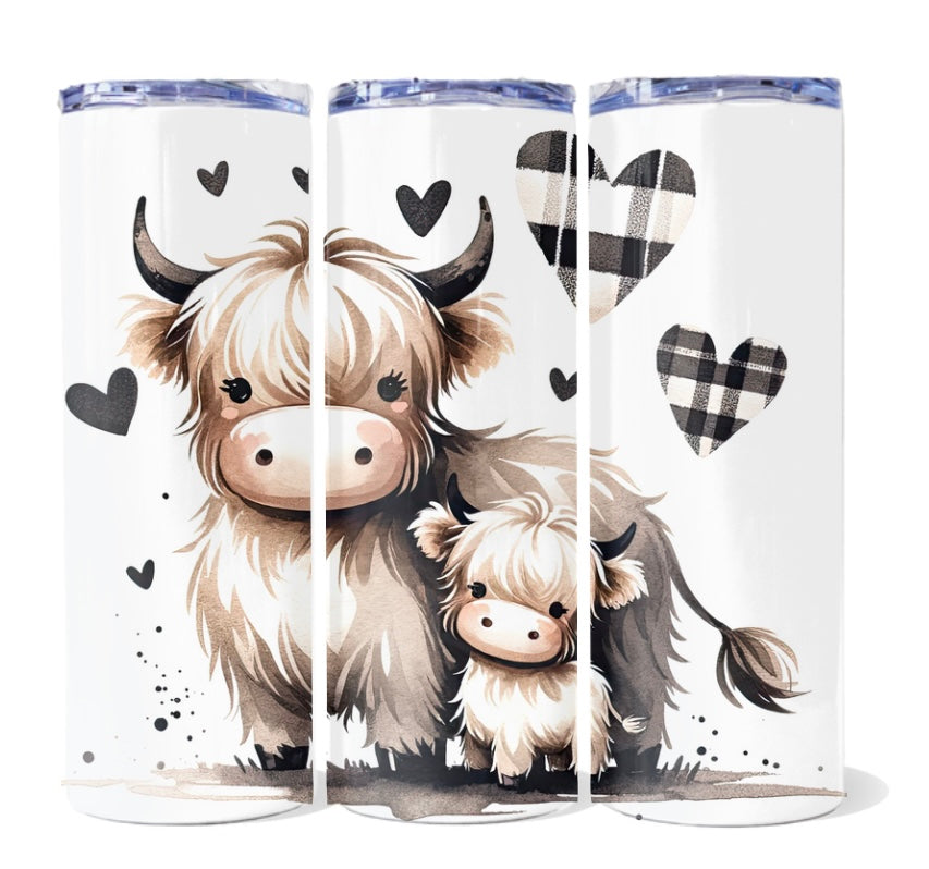 Cow design 20 oz tumblers