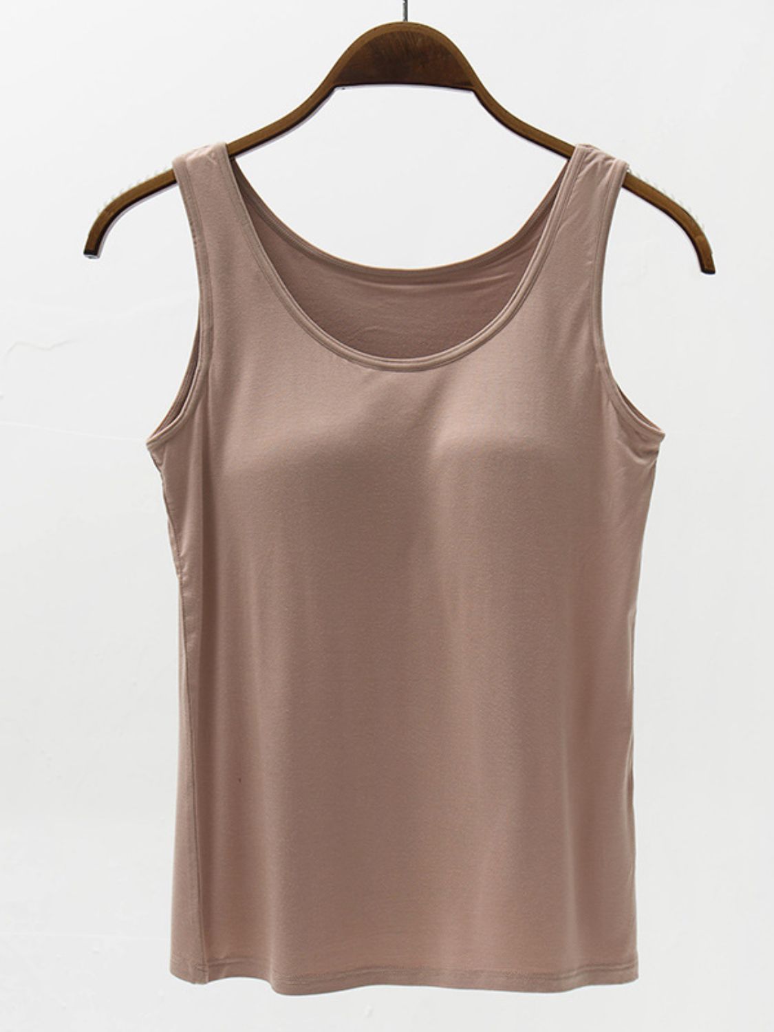 Full Size Wide Strap Modal Tank with Bra - ships from supplier in approximately 10 business days