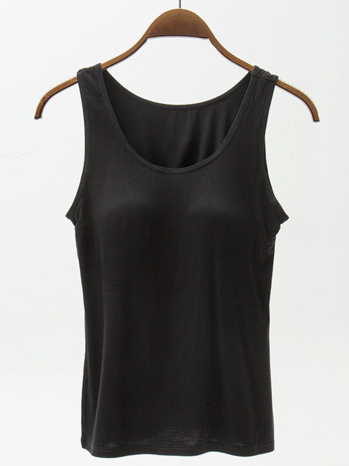 Full Size Wide Strap Modal Tank with Bra - ships from supplier in approximately 10 business days