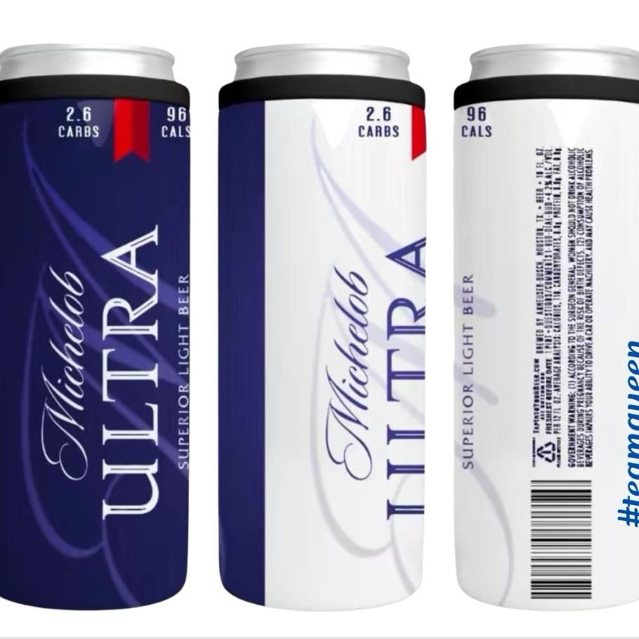 Team QŪ€€Ń Custom 12 oz Slim Can Coolers