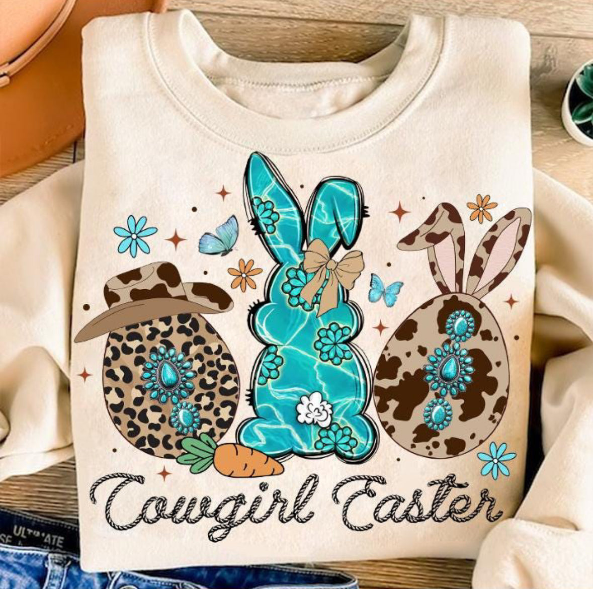 Cowgirl Easter Tee or Sweatshirt