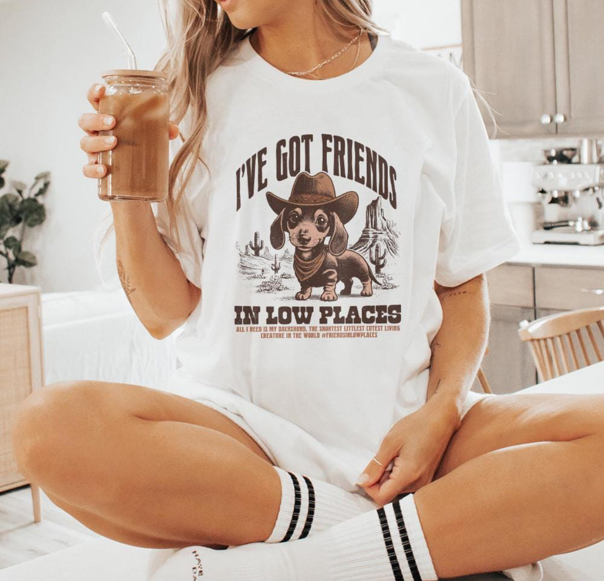 Dachshund Friends in Low Places Tee