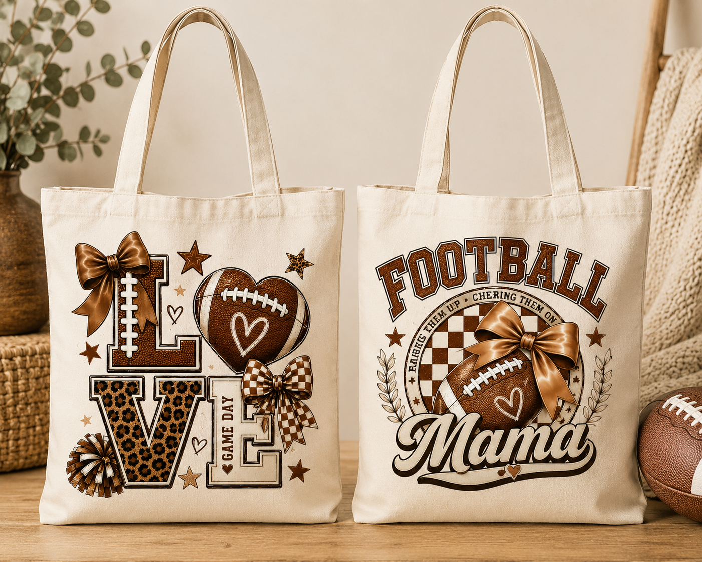 Football Mama Tote Bag