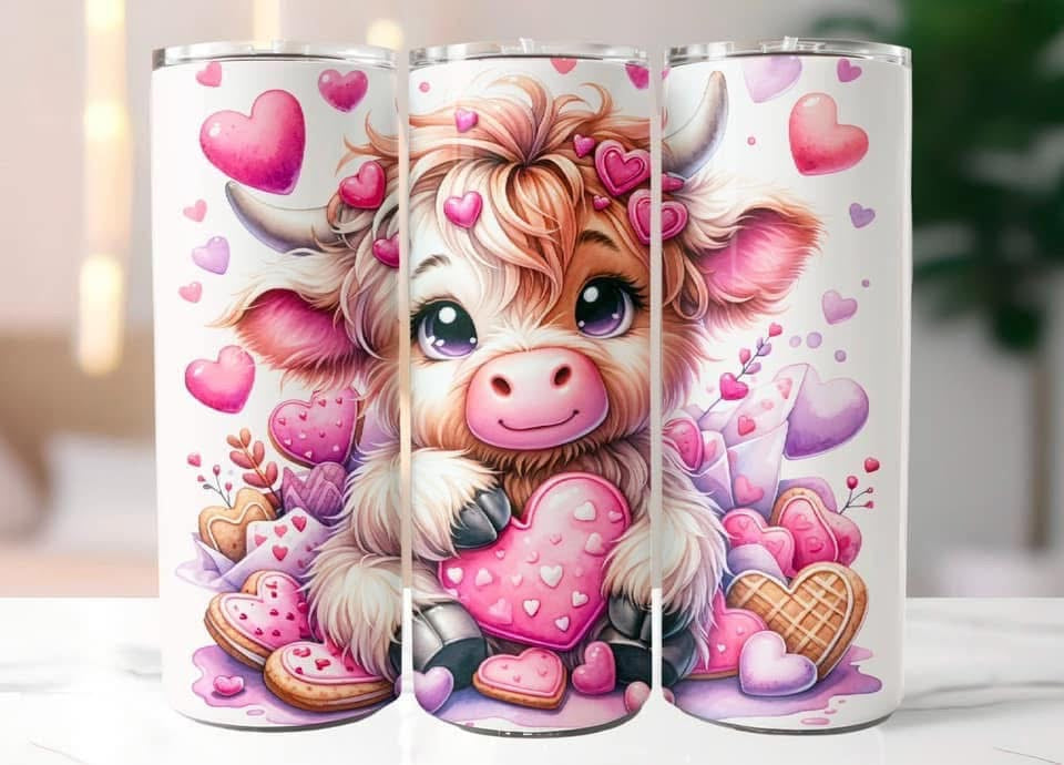 Highland Cow Love 20 oz tumblers