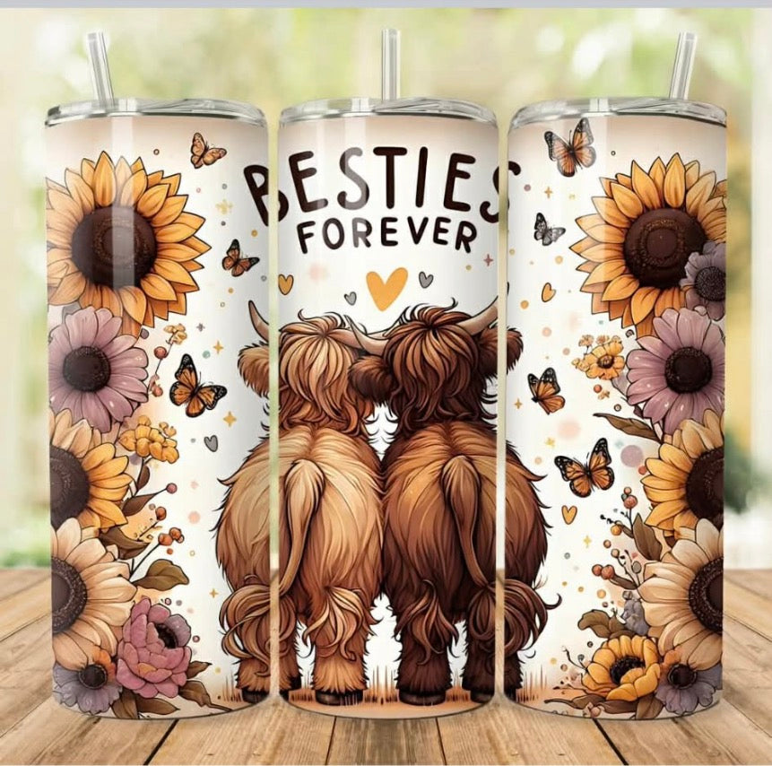 Besties Forever 20 oz tumbler