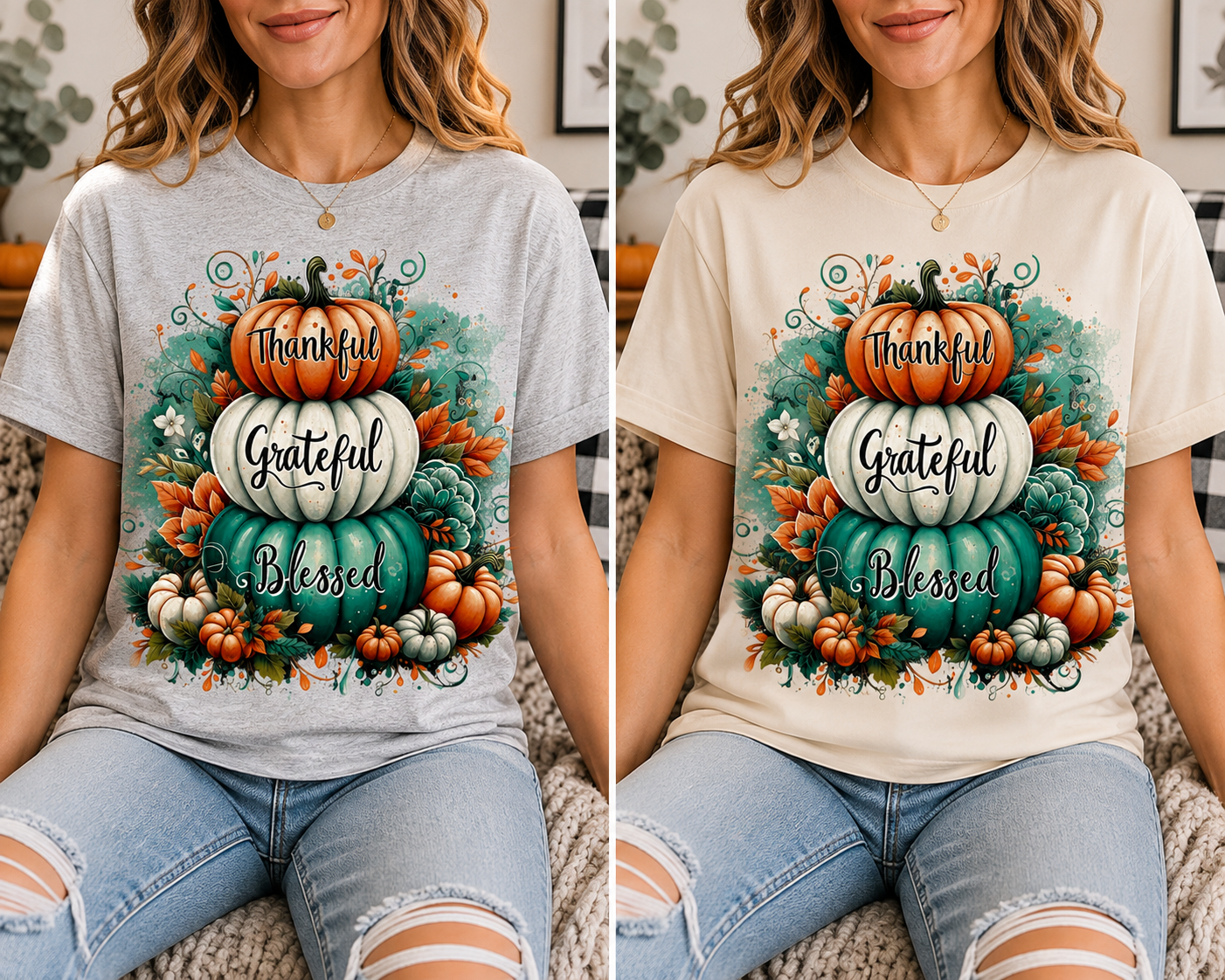 ๐ Thankful โข Grateful โข Blessed Tee, Sweatshirt & Hoodie