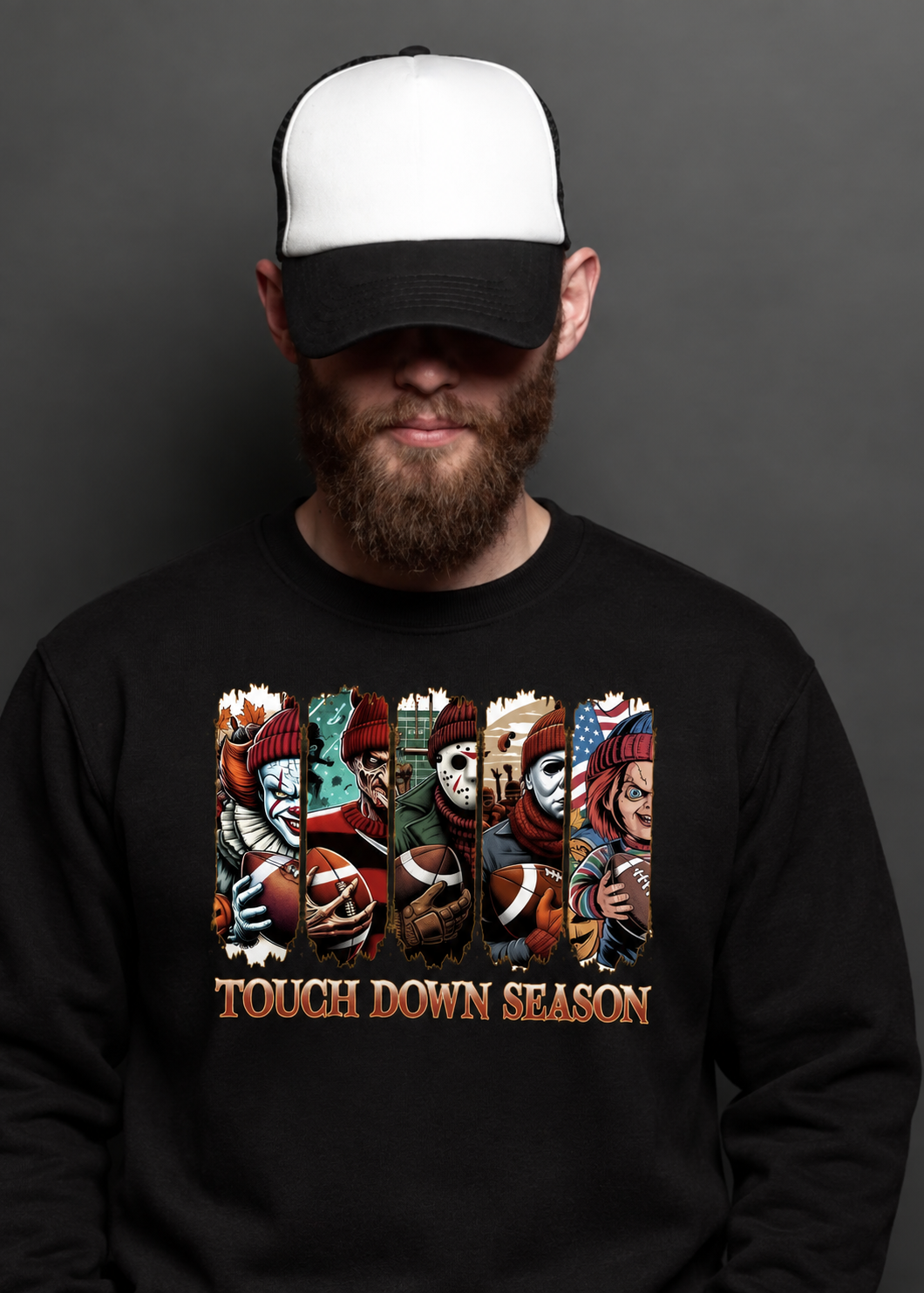 Touchdown Season Horror Football Tee
