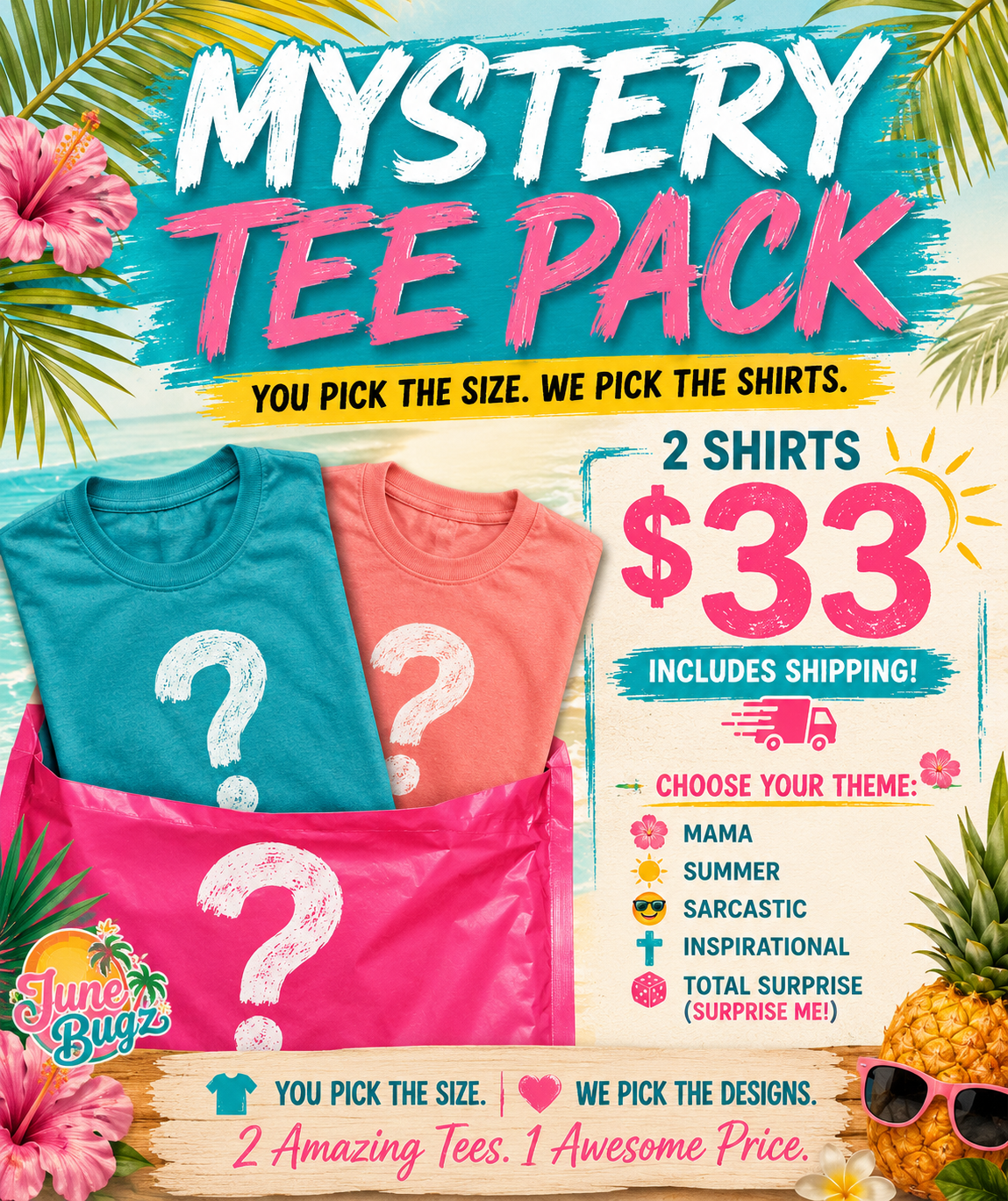 Summer Mystery Tee Pack β 2 Tees for $33 Shipped!