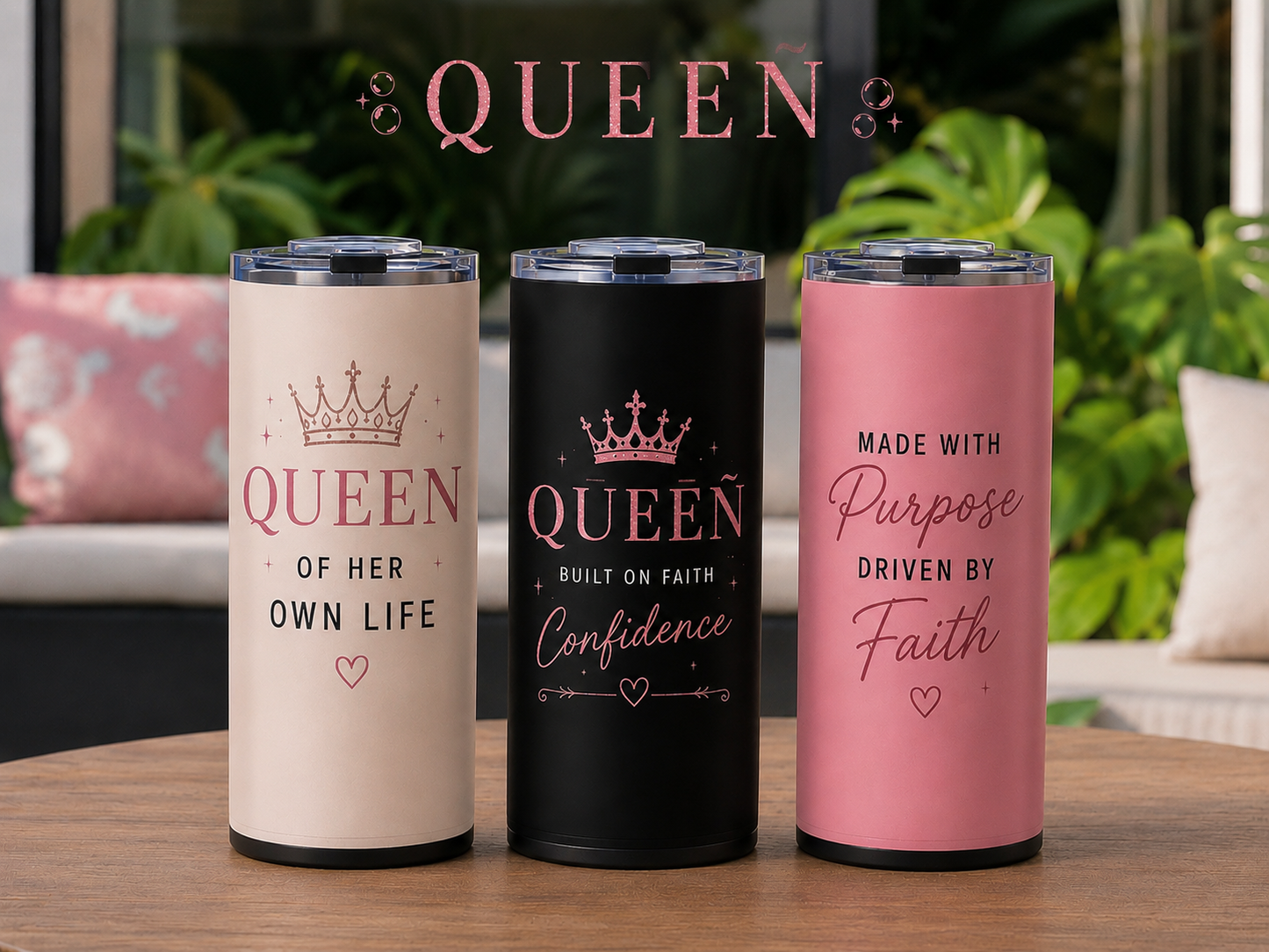 Queen Crown 20 oz Skinny Tumbler