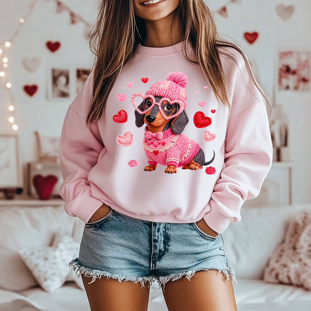 Dachshund Love Tee, Sweatshirt & Hoodie