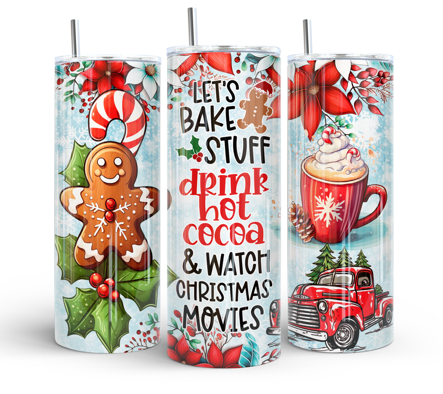 Hot Cocoa, Christmas movies 20 oz tumbler