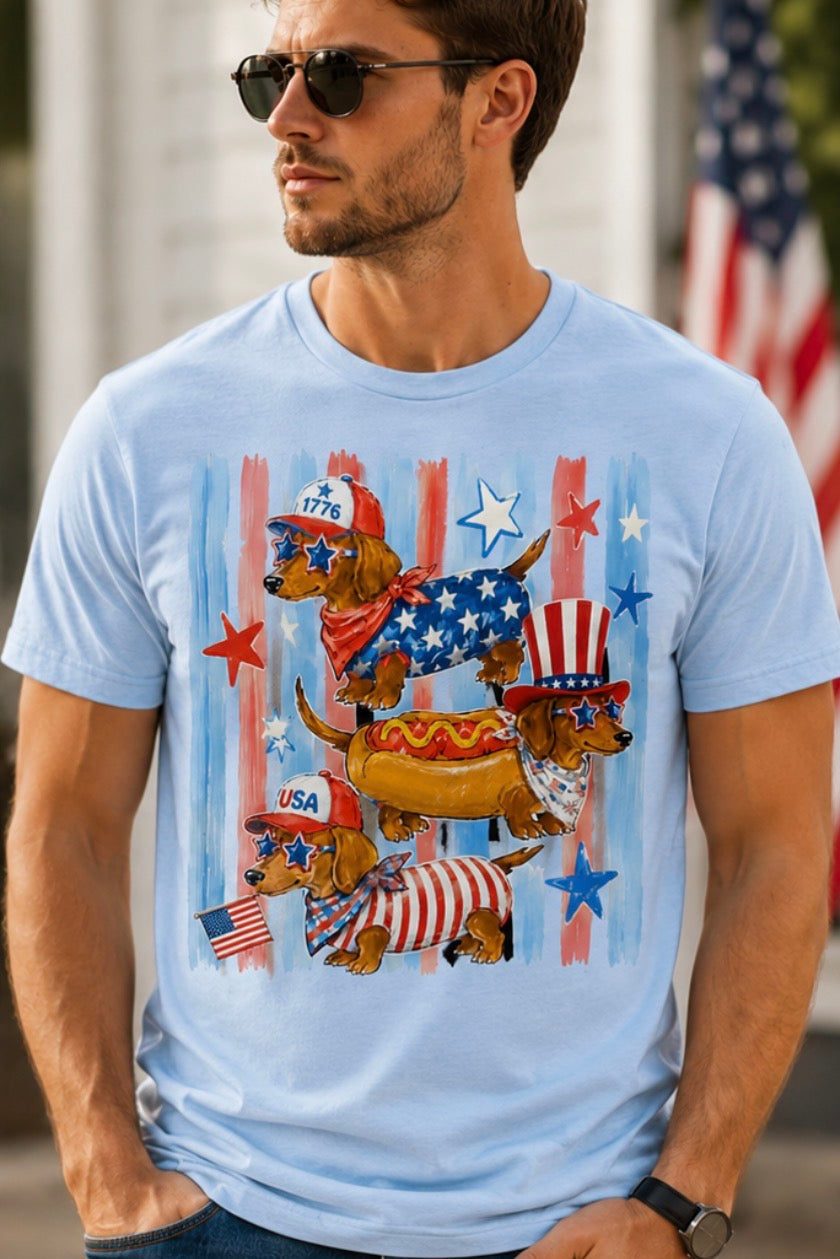 Patriotic Dachshund Tee | 4th of July Wiener Dog Shirt