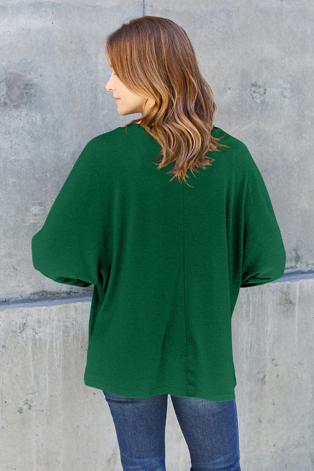 Double Take Full Size Round Neck Long Sleeve Top