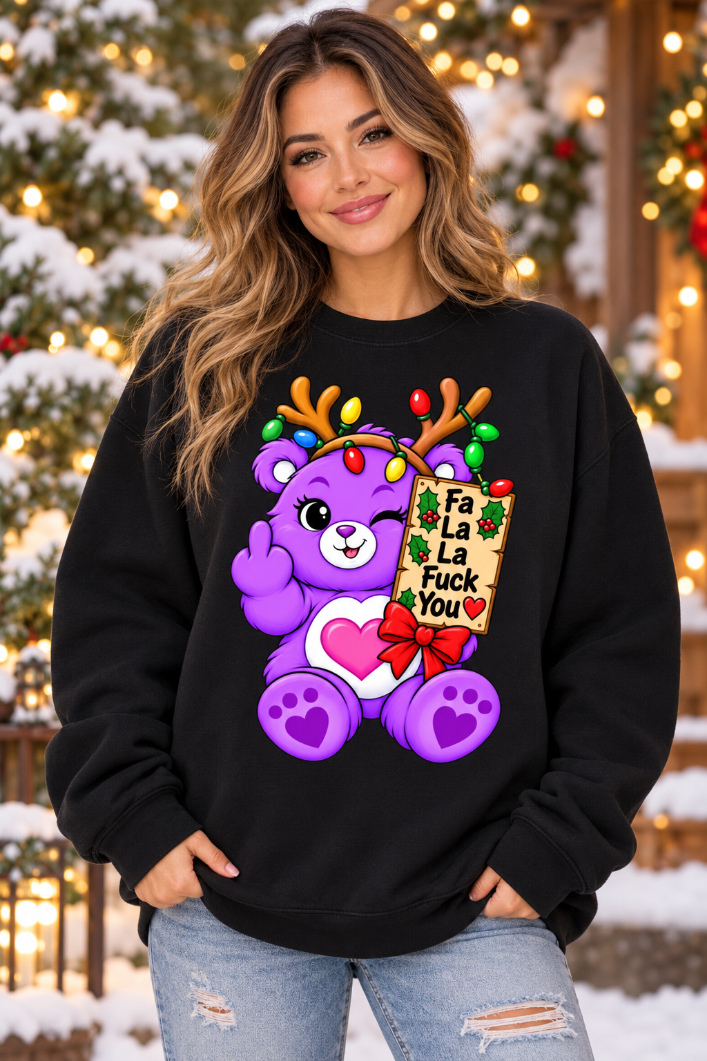 Snarky Christmas Bear Sweatshirt