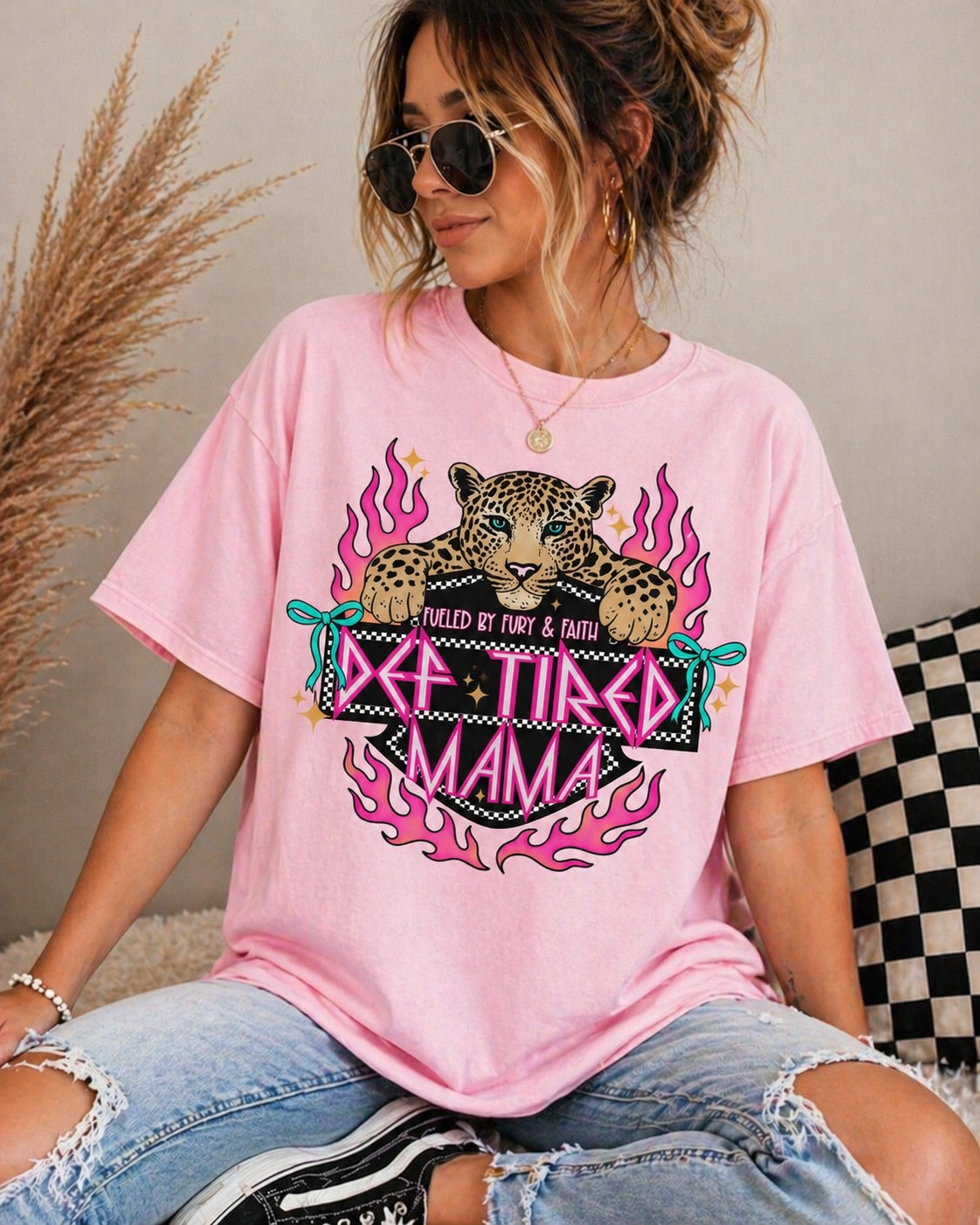 DEF TIRED MAMA Tee 🐆🔥