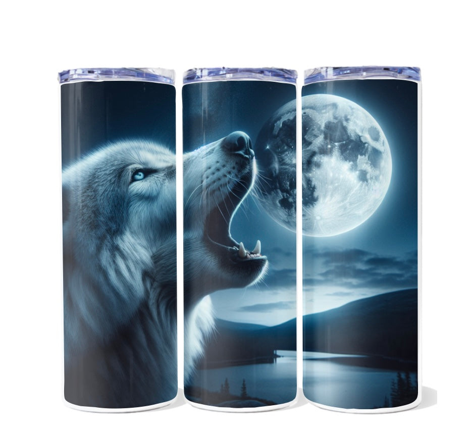 Wolf design 20 oz tumblers