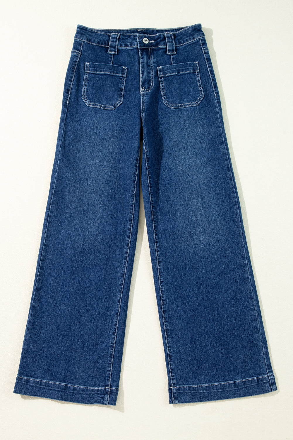 Sarah Wide Leg Pocketed High Waist Jeans