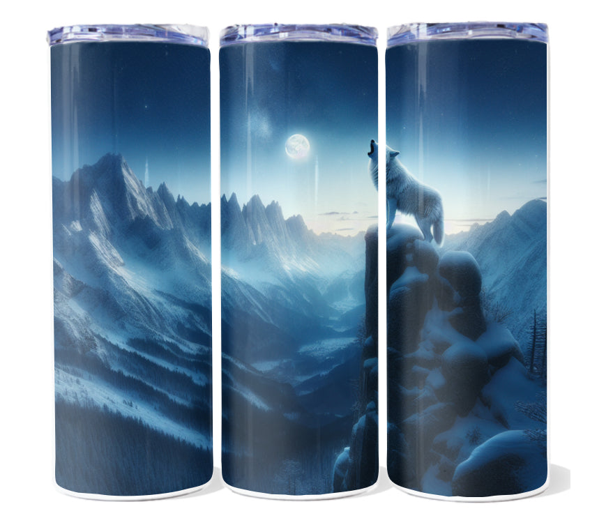Wolf design 20 oz tumblers