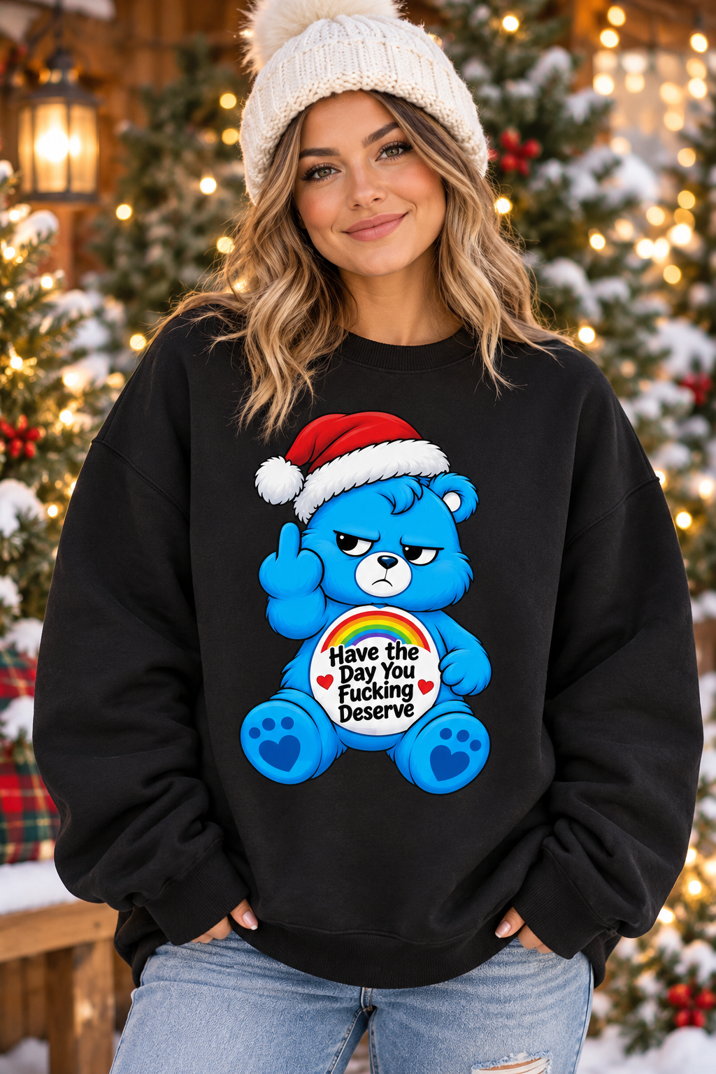 Snarky Christmas Bear Sweatshirt