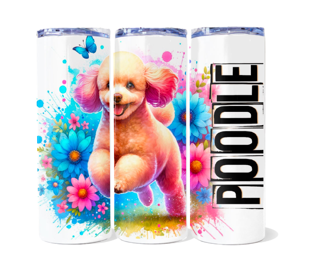 Pups floral 20 oz tumblers