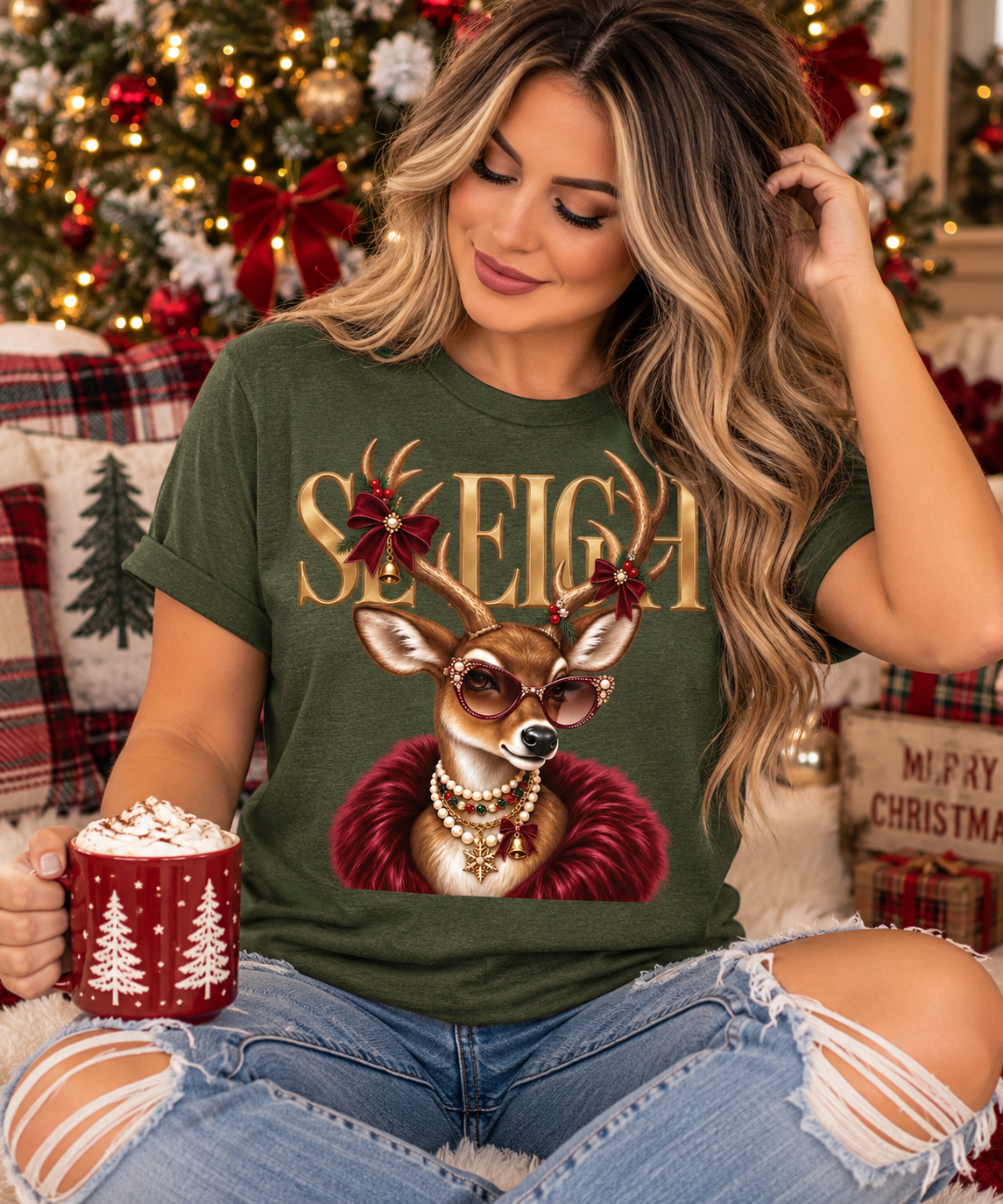 Sleigh Christmas Tee, Sweatshirt & Hoodie 🎄✨