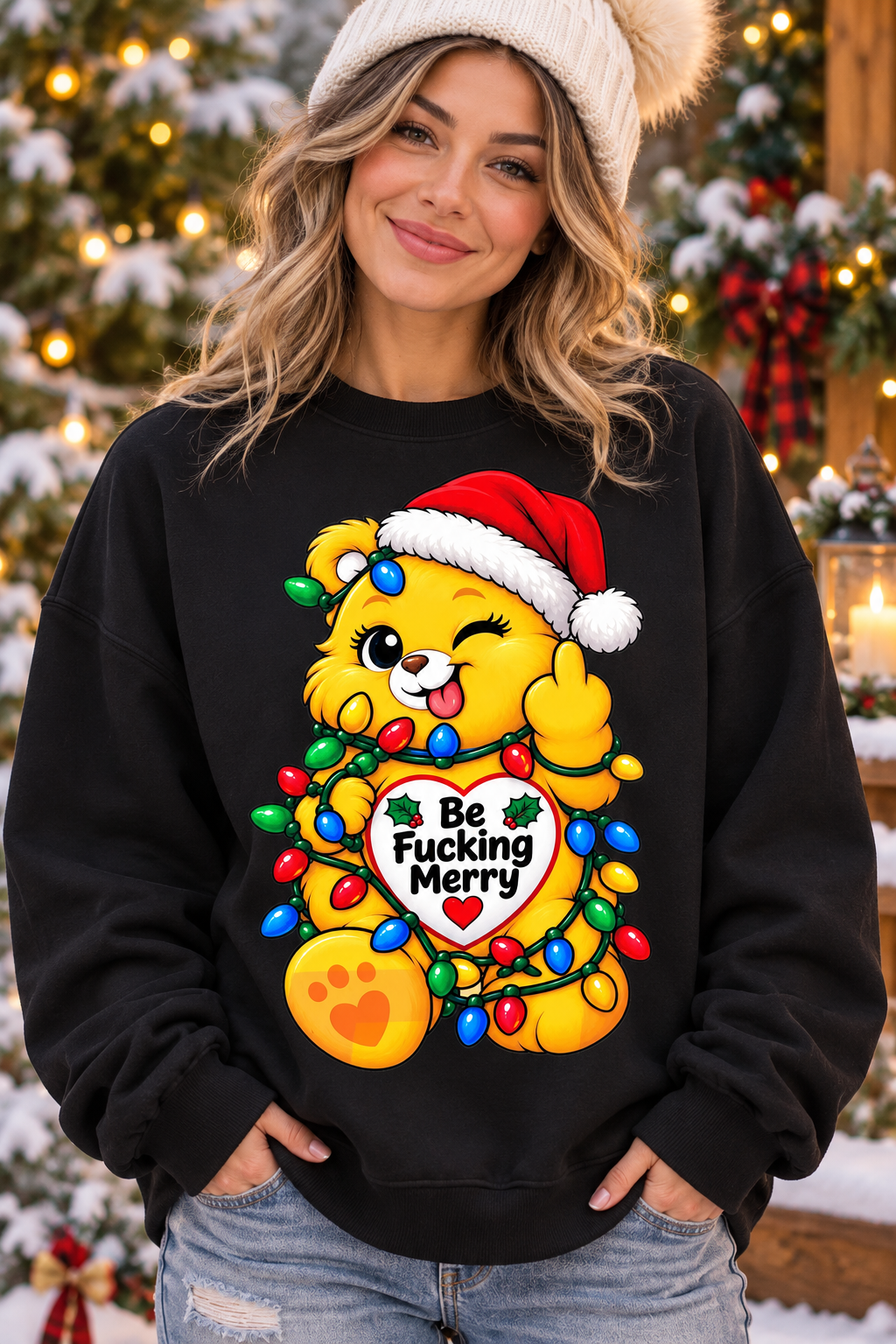 Snarky Christmas Bear Sweatshirt