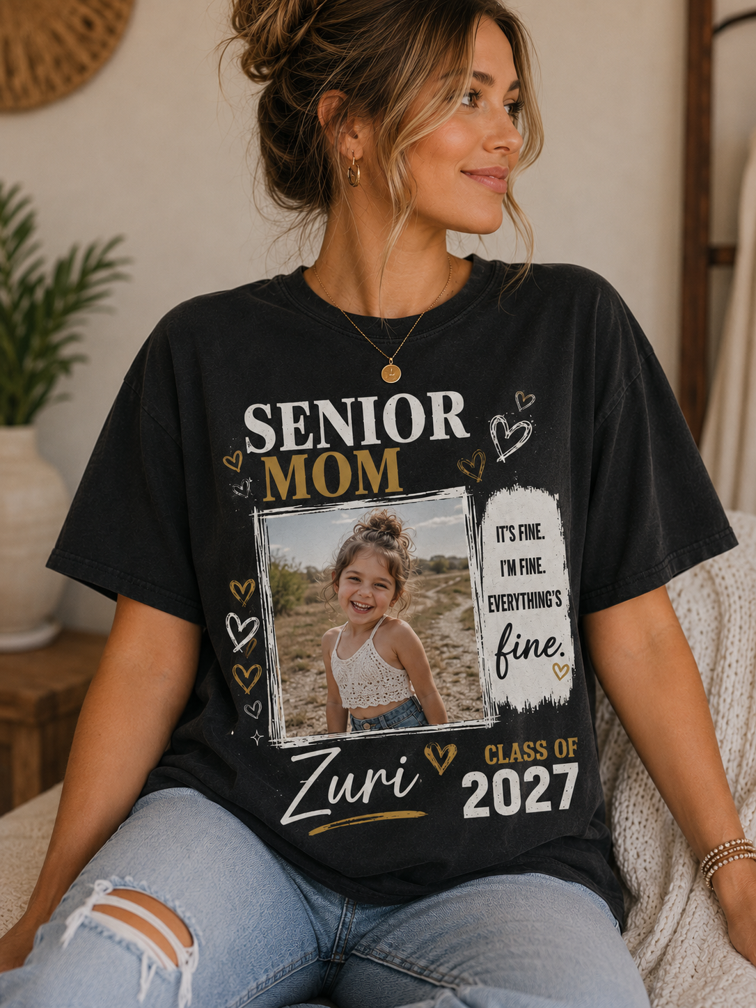 Senior Mom Photo Tee – Class of 2027