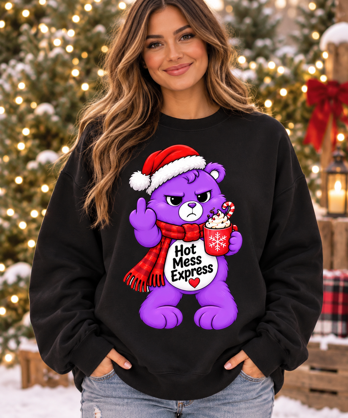 Snarky Christmas Bear Sweatshirt