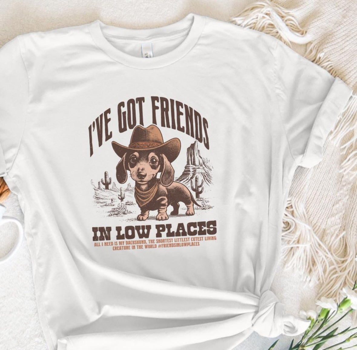 Dachshund Friends in Low Places Tee