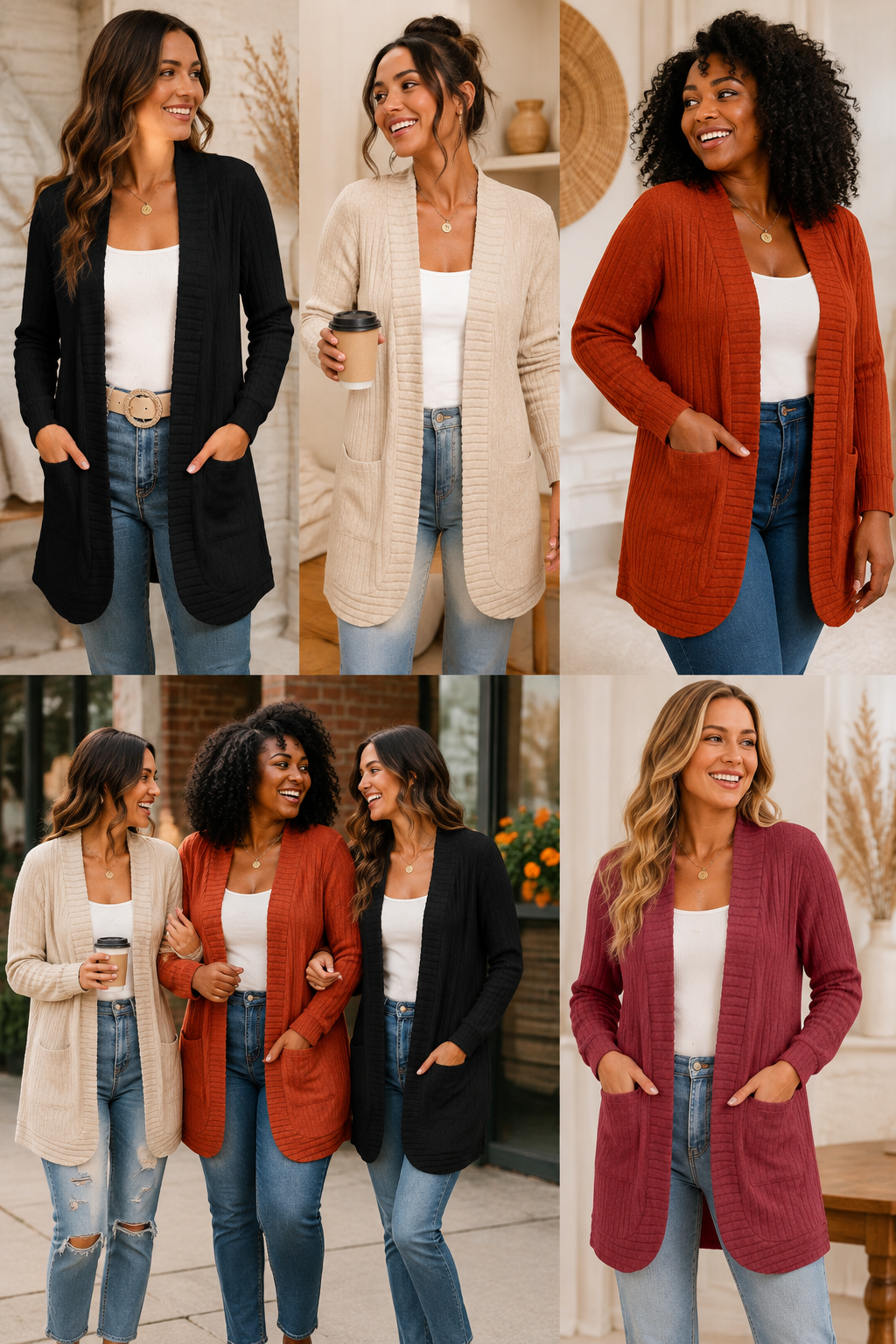 The Everywhere Cardigan 🧡🖤🩷🤎
