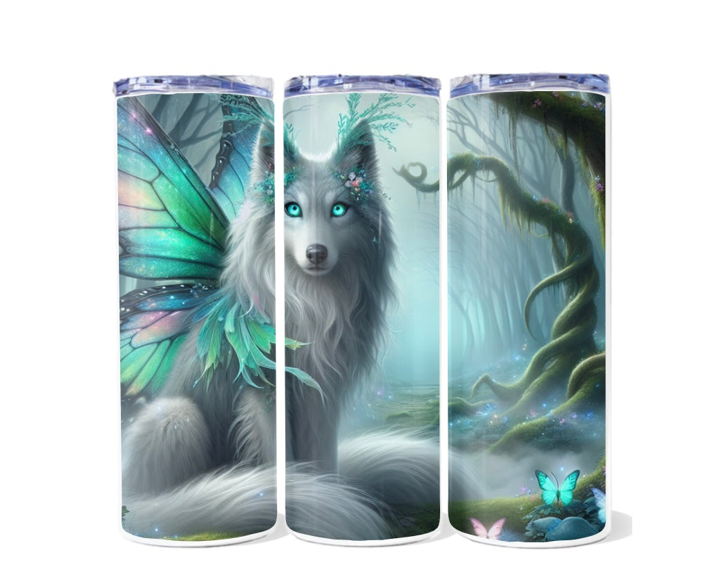 Wolf design 20 oz tumblers