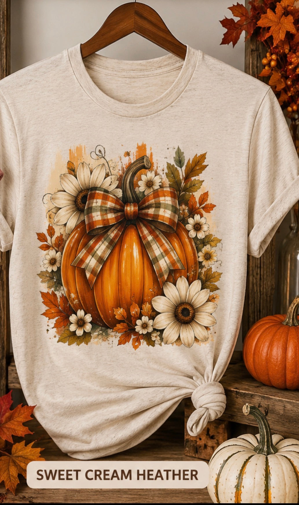 🎃 Pumpkin Plaid Bow Graphic