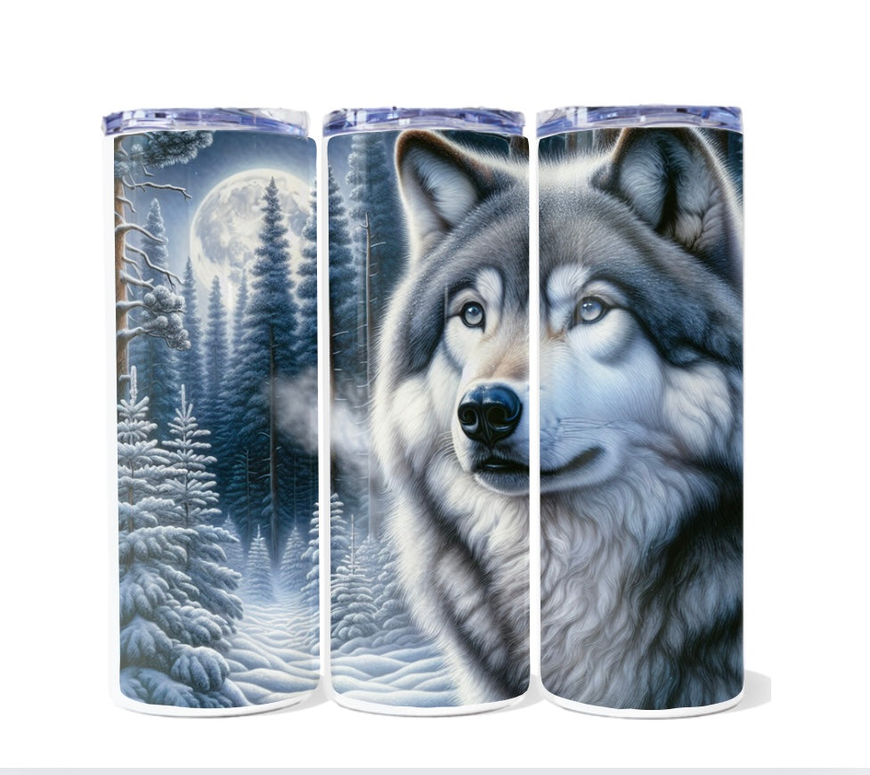 Wolf design 20 oz tumblers