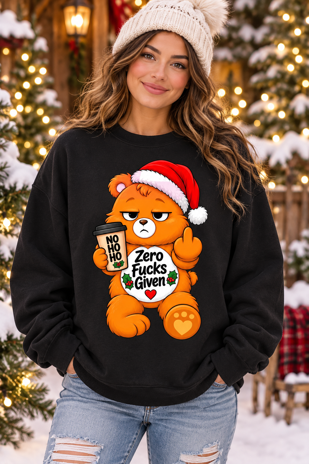 Snarky Christmas Bear Sweatshirt
