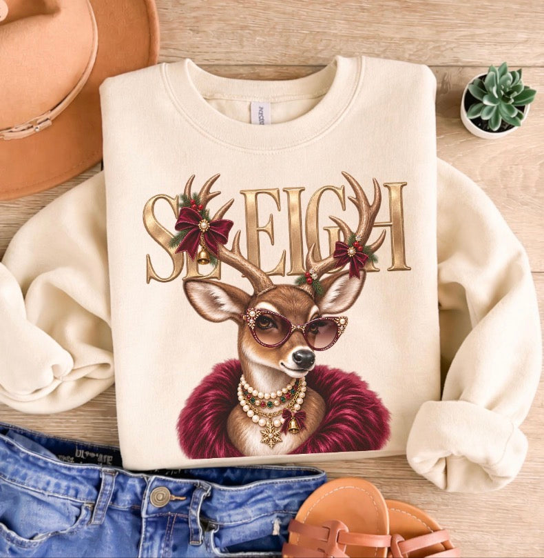 Sleigh Christmas Tee, Sweatshirt & Hoodie 🎄✨
