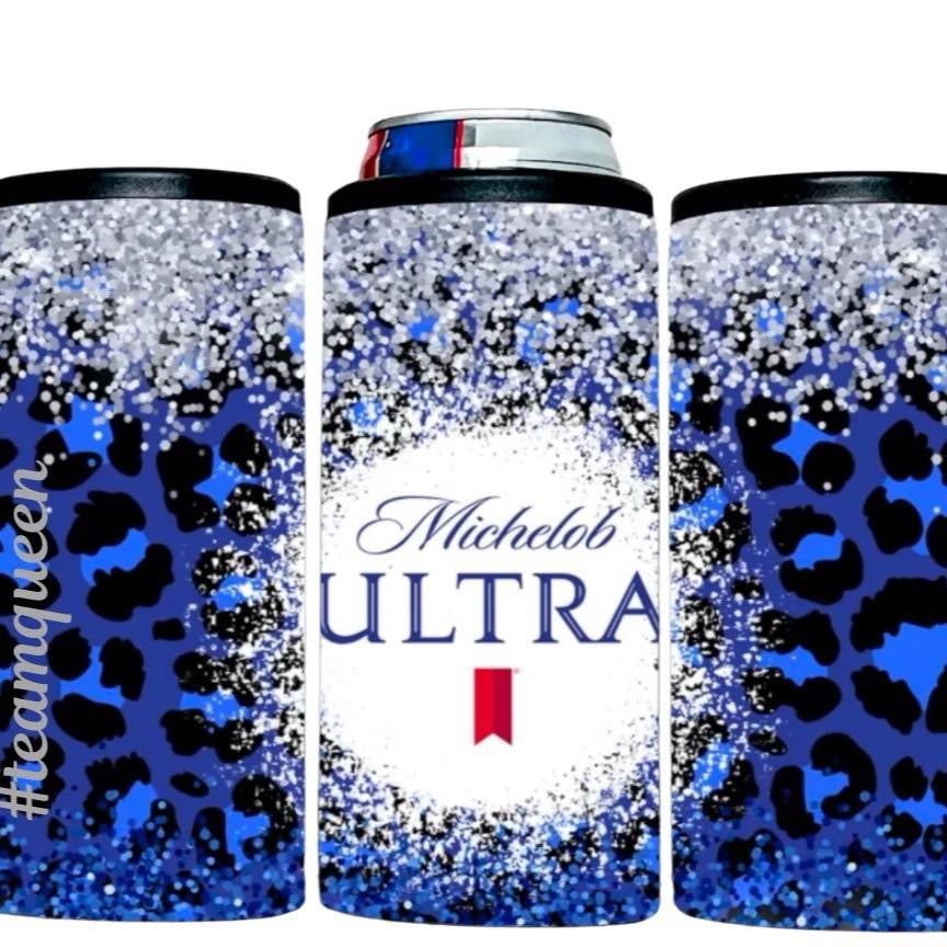 Team QŪ€€Ń Custom 12 oz Slim Can Coolers