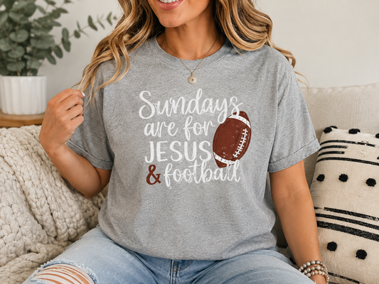 Sundays Are for Jesus & Football Tee