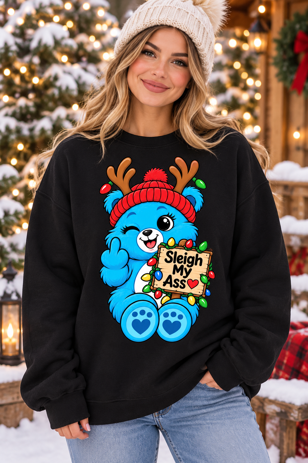 Snarky Christmas Bear Sweatshirt