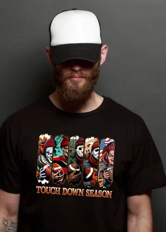 Touchdown Season Horror Football Tee