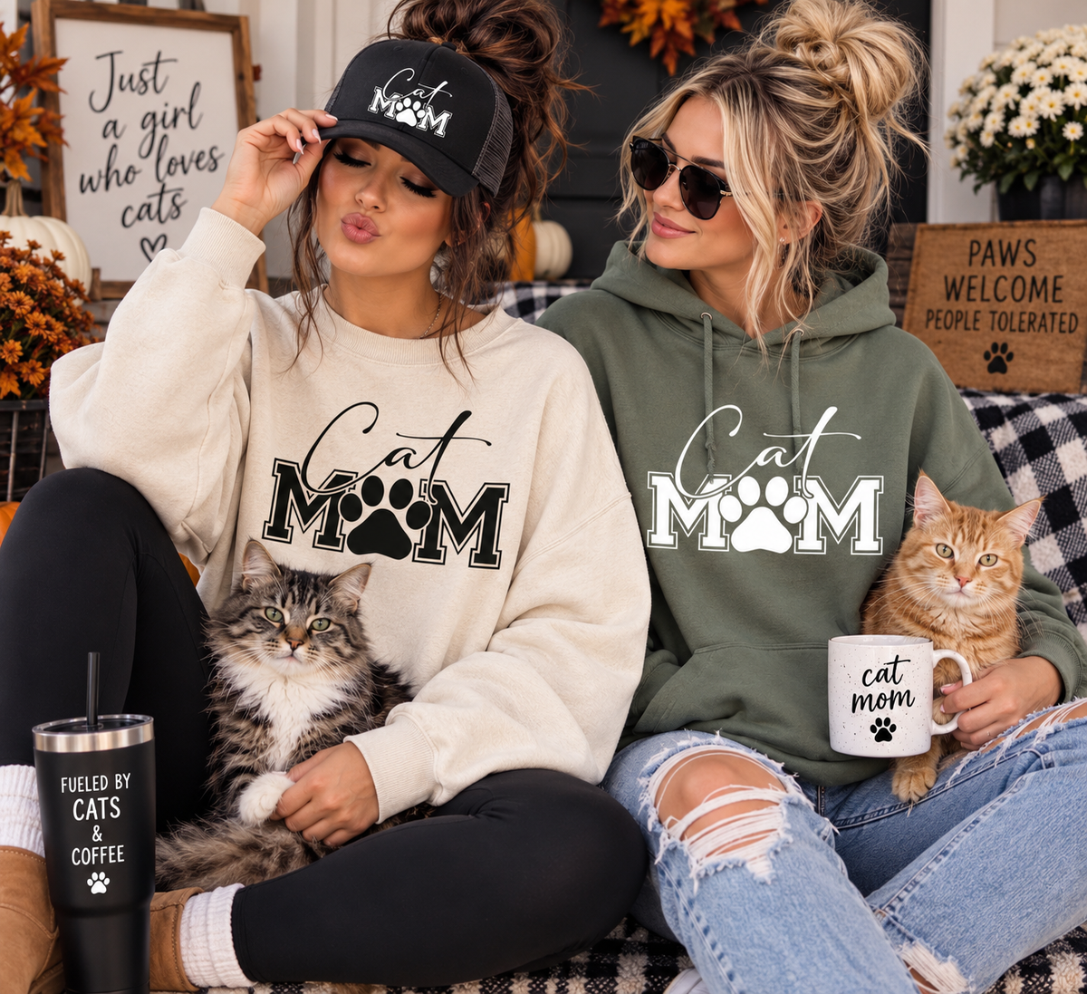 🐾 Cat Mom Tee, Sweatshirt & Hoodie